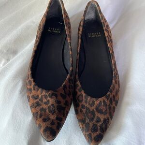Stuart Weitzman Leopard-Print Pointed Toe Flats - Brown/Black